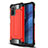 Silicone Matte Finish and Plastic Back Cover Case WL2 for Xiaomi Redmi Note 11 SE India 4G Red