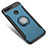 Silicone Matte Finish and Plastic Back Cover with Finger Ring Stand A01 for Huawei Honor V9 Blue