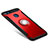 Silicone Matte Finish and Plastic Back Cover with Finger Ring Stand for Huawei Honor Play 7X Red