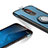 Silicone Matte Finish and Plastic Back Cover with Finger Ring Stand for Huawei Rhone Blue