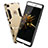 Silicone Matte Finish and Plastic Back Cover with Stand for Huawei P8 Gold