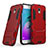 Silicone Matte Finish and Plastic Back Cover with Stand for Samsung Galaxy J5 (2017) Duos J530F Red