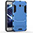 Silicone Matte Finish and Plastic Back Cover with Stand for Samsung Galaxy J5 (2017) Version Americaine Blue