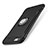 Silicone Matte Finish Case with Finger Ring Stand for Apple iPhone 6 Black