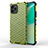 Silicone Transparent Frame Case Cover 360 Degrees AM1 for Huawei Enjoy 50z Green