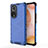 Silicone Transparent Frame Case Cover 360 Degrees AM1 for Huawei Honor 50 5G Blue