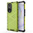 Silicone Transparent Frame Case Cover 360 Degrees AM1 for Huawei Honor 50 Pro 5G Green