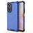 Silicone Transparent Frame Case Cover 360 Degrees AM1 for Huawei Honor 50 SE 5G Blue