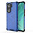 Silicone Transparent Frame Case Cover 360 Degrees AM1 for Huawei Honor 60 5G Blue