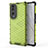 Silicone Transparent Frame Case Cover 360 Degrees AM1 for Huawei Honor 70 5G Green