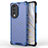 Silicone Transparent Frame Case Cover 360 Degrees AM1 for Huawei Honor 80 5G Blue