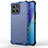 Silicone Transparent Frame Case Cover 360 Degrees AM1 for Huawei Honor X6 5G Blue