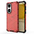 Silicone Transparent Frame Case Cover 360 Degrees AM1 for Huawei P50 Pro Red