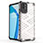 Silicone Transparent Frame Case Cover 360 Degrees AM1 for OnePlus 9R 5G