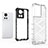 Silicone Transparent Frame Case Cover 360 Degrees AM1 for OnePlus Ace 5G