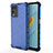Silicone Transparent Frame Case Cover 360 Degrees AM1 for Oppo A54 4G Blue