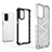 Silicone Transparent Frame Case Cover 360 Degrees AM1 for Oppo A54 5G