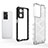 Silicone Transparent Frame Case Cover 360 Degrees AM1 for Oppo A57 4G