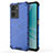 Silicone Transparent Frame Case Cover 360 Degrees AM1 for Oppo A57 4G Blue