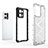 Silicone Transparent Frame Case Cover 360 Degrees AM1 for Oppo F21 Pro 4G