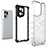 Silicone Transparent Frame Case Cover 360 Degrees AM1 for Oppo Find X5 Pro 5G