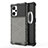 Silicone Transparent Frame Case Cover 360 Degrees AM1 for Oppo K10 Pro 5G Black
