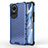 Silicone Transparent Frame Case Cover 360 Degrees AM1 for Oppo Reno10 5G Blue