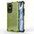 Silicone Transparent Frame Case Cover 360 Degrees AM1 for Oppo Reno10 5G Green