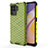 Silicone Transparent Frame Case Cover 360 Degrees AM1 for Oppo Reno5 F Green