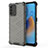 Silicone Transparent Frame Case Cover 360 Degrees AM1 for Oppo Reno6 Lite Black