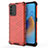 Silicone Transparent Frame Case Cover 360 Degrees AM1 for Oppo Reno6 Lite Red