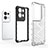 Silicone Transparent Frame Case Cover 360 Degrees AM1 for Oppo Reno8 Pro 5G