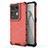 Silicone Transparent Frame Case Cover 360 Degrees AM1 for Oppo Reno8 Pro+ Plus 5G Red