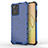 Silicone Transparent Frame Case Cover 360 Degrees AM1 for Realme 10 4G Blue