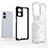 Silicone Transparent Frame Case Cover 360 Degrees AM1 for Realme 10 Pro 5G