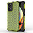 Silicone Transparent Frame Case Cover 360 Degrees AM1 for Realme 10 Pro+ Plus 5G Green