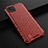 Silicone Transparent Frame Case Cover 360 Degrees AM1 for Realme C20 Red