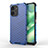 Silicone Transparent Frame Case Cover 360 Degrees AM1 for Realme C33 (2023) Blue