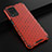 Silicone Transparent Frame Case Cover 360 Degrees AM1 for Realme Q3 5G Red
