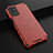 Silicone Transparent Frame Case Cover 360 Degrees AM1 for Realme V11 5G Red