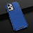 Silicone Transparent Frame Case Cover 360 Degrees AM1 for Realme V25 5G Blue