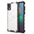 Silicone Transparent Frame Case Cover 360 Degrees AM1 for Samsung Galaxy A03 Core