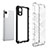 Silicone Transparent Frame Case Cover 360 Degrees AM1 for Samsung Galaxy A03 Core