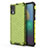 Silicone Transparent Frame Case Cover 360 Degrees AM1 for Samsung Galaxy A03 Core Green