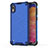 Silicone Transparent Frame Case Cover 360 Degrees AM1 for Samsung Galaxy A10 Blue