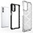 Silicone Transparent Frame Case Cover 360 Degrees AM1 for Samsung Galaxy A13 5G