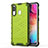 Silicone Transparent Frame Case Cover 360 Degrees AM1 for Samsung Galaxy A20 Green