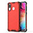 Silicone Transparent Frame Case Cover 360 Degrees AM1 for Samsung Galaxy A20 Red