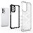 Silicone Transparent Frame Case Cover 360 Degrees AM1 for Samsung Galaxy A23 4G