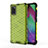 Silicone Transparent Frame Case Cover 360 Degrees AM1 for Samsung Galaxy A41 Green